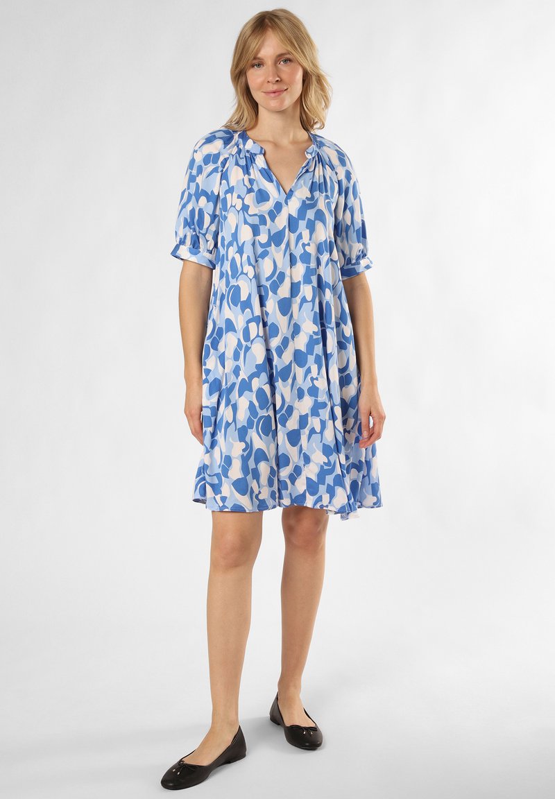 Apriori Freizeitkleid - blau ecru