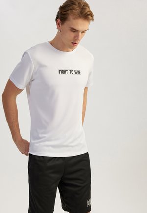 T-shirt med print - white