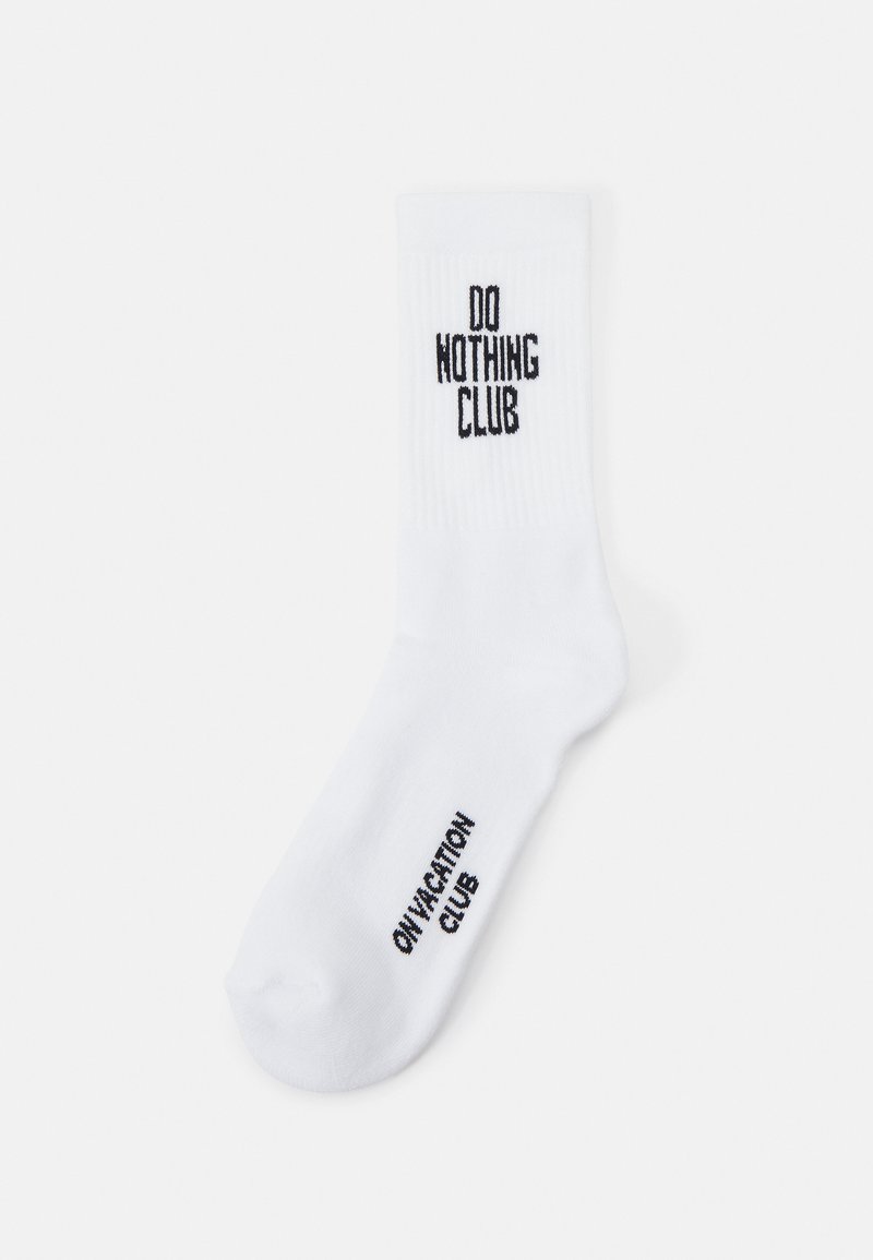 On Vacation - DO NOTHING CLUB TENNIS SOCKS UNISEX - Čarape - white, Povećaj