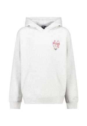 Sweat à capuche - mottled light grey