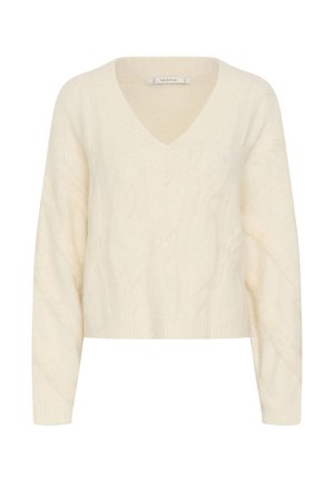 Gestuz, SIDA V-NECK - Πουλόβερ - ivory