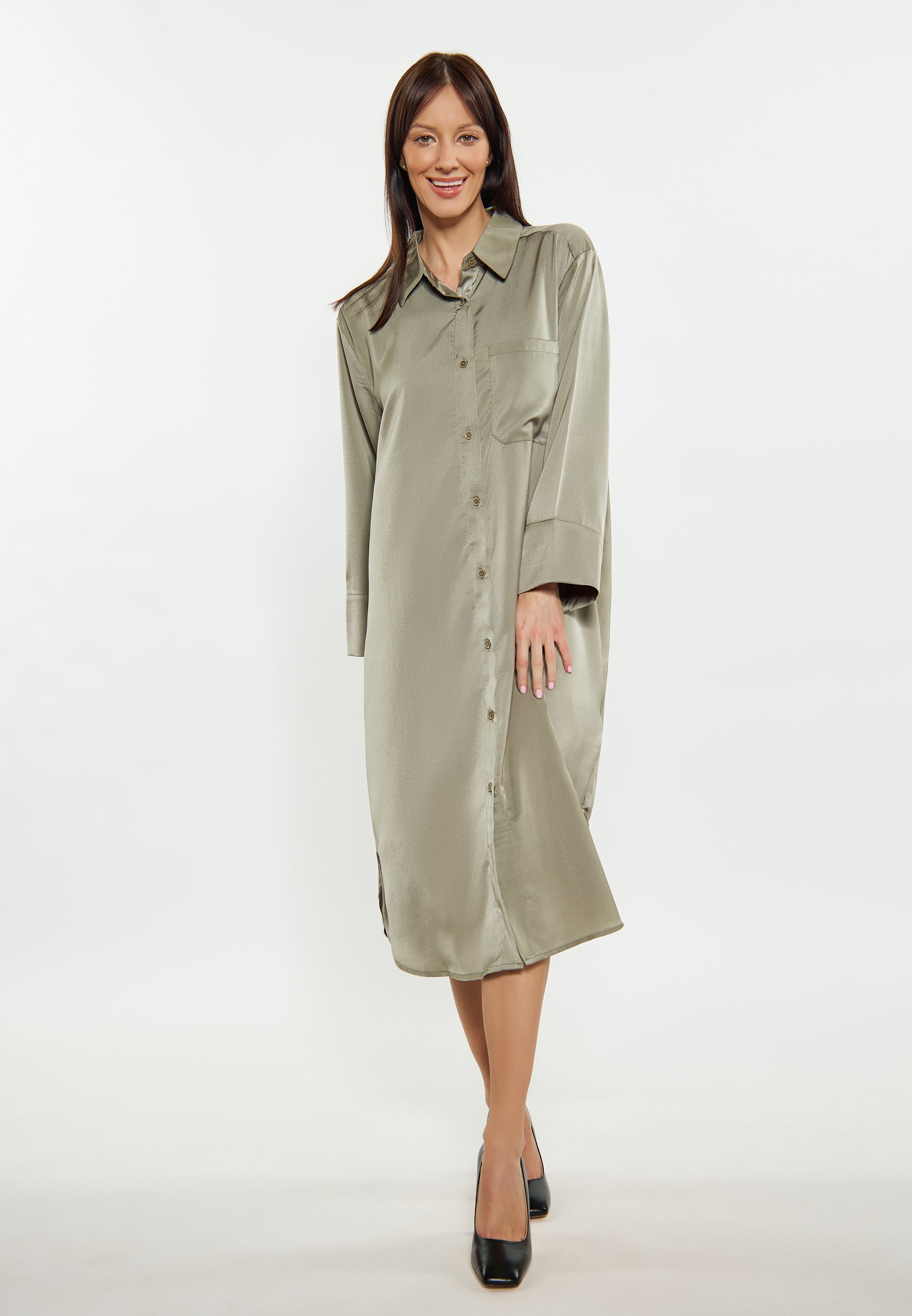 usha Shirt dress - oliv/olive - Zalando