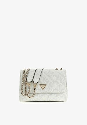 Guess, GIULLY II 2 COMP CONVERTIBLE FLAP BAG - Borsa a tracolla - cream white