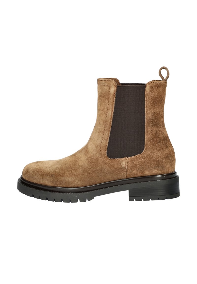 Nelson Enkellaarsjes met plateauzool - bruin