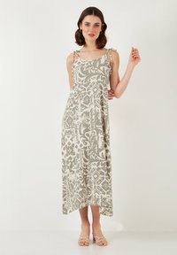 LELA REGULAR FIT - Jerseyjurk - ecru olive