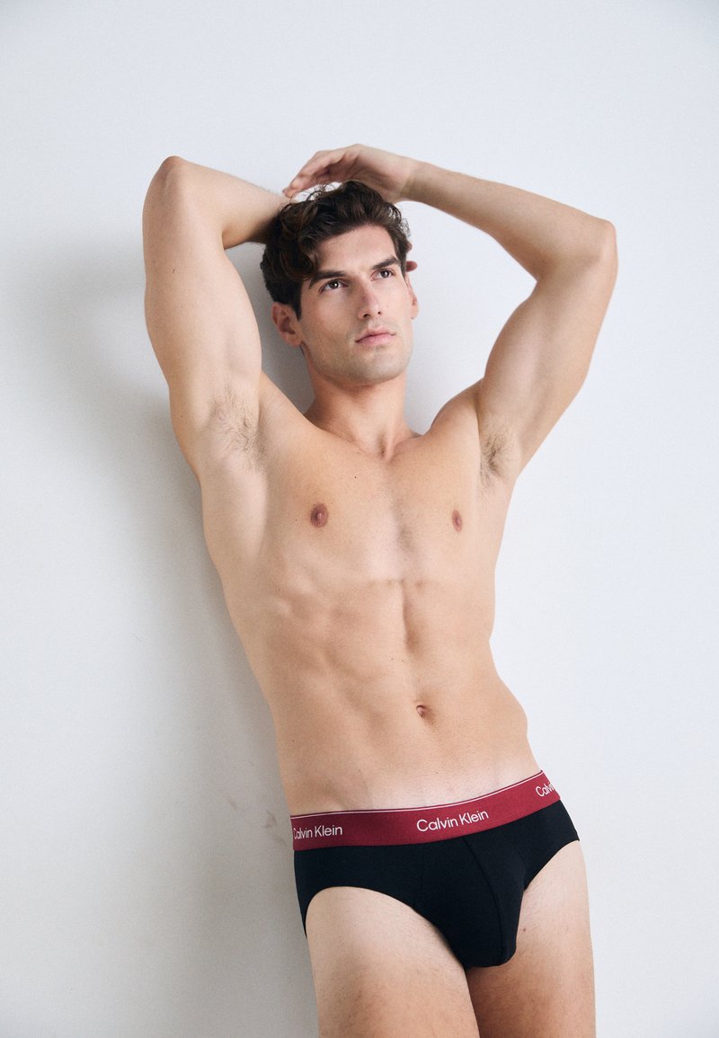 Calvin Klein Underwear HIP BRIEF 3 PACK ICON - Fecskék - black