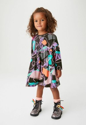 LONG SLEEVE - Vestido ligero - charcoal grey shapes