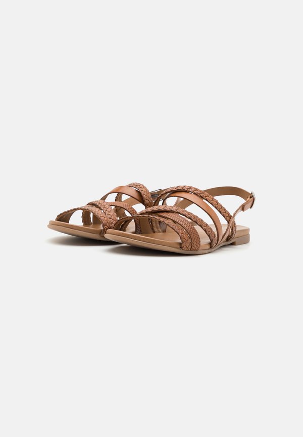 LEATHER - Sandals - cognac4
