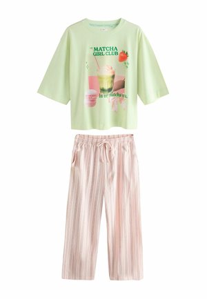 Next TALL FIT - SHORT SLEEVE PYJAMAS  SET - Pyjama - green matcha