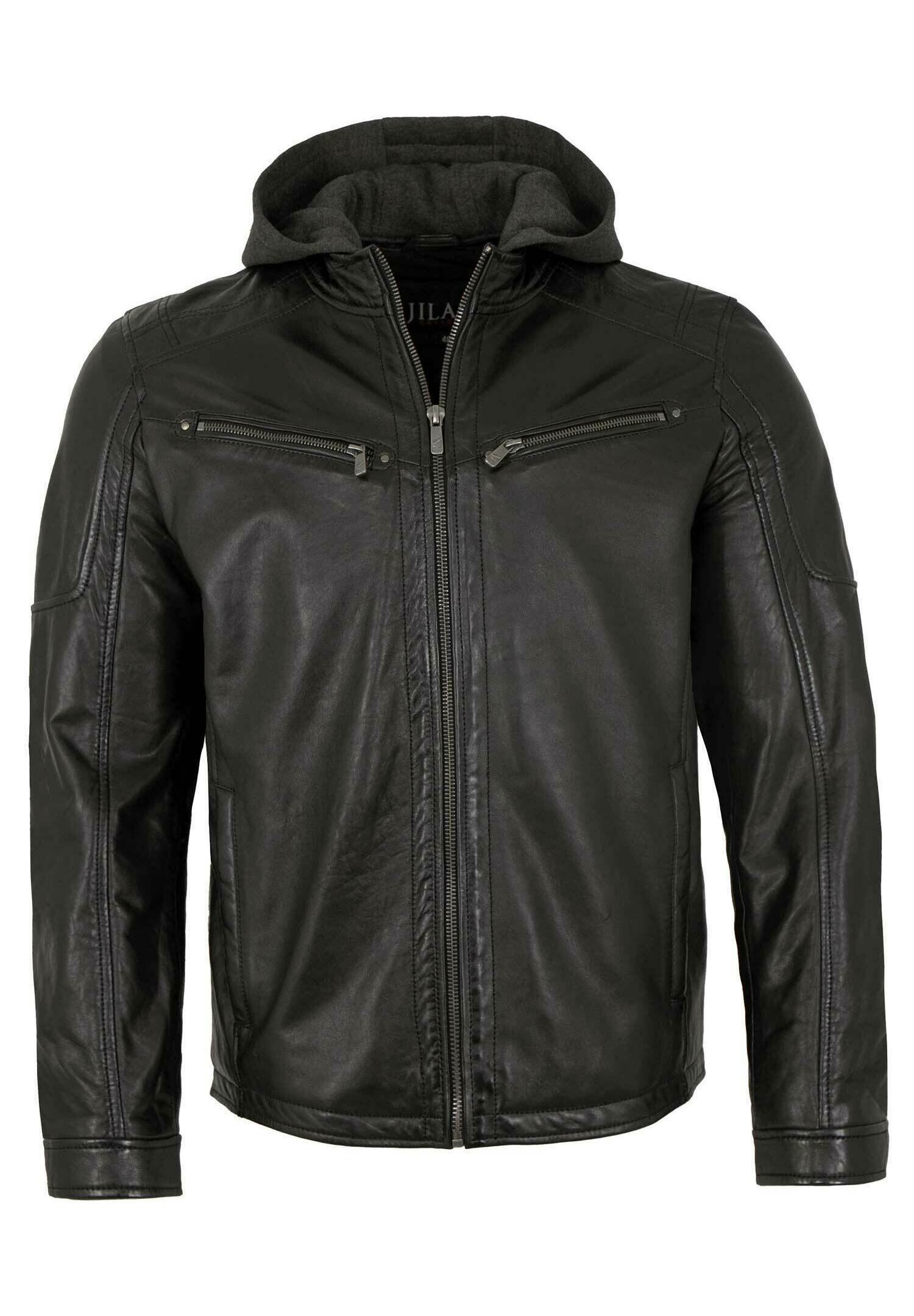 Lederjacken24 JOAN Lederjacke schwarz Zalando