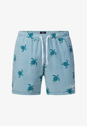 Blount & Pool, HAWAII BEACH SHORTS - Μαγιό σορτς - sage green stripe turtle