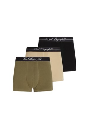 KARL LAGERFELD HOTEL KARL (PACK OF 3) - Uske bokserice - twill black burnt olive