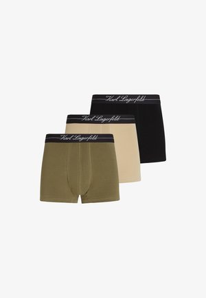 KARL LAGERFELD HOTEL KARL (PACK OF 3) - Kitsad bokserid - twill black burnt olive