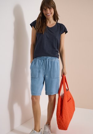 Cecil, DROP-SHOULDER SHIRT WITH CUT-OUT-DETAIL - Camiseta estampada - universal blue