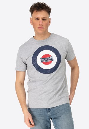 NORMALE PASSFORM TREVOSE - Print T-shirt - marl grey navy white