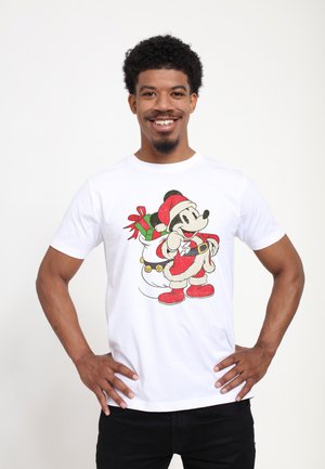 DISNEY CLASSICS JUST SANTA MICKEY - T-shirt z nadrukiem
