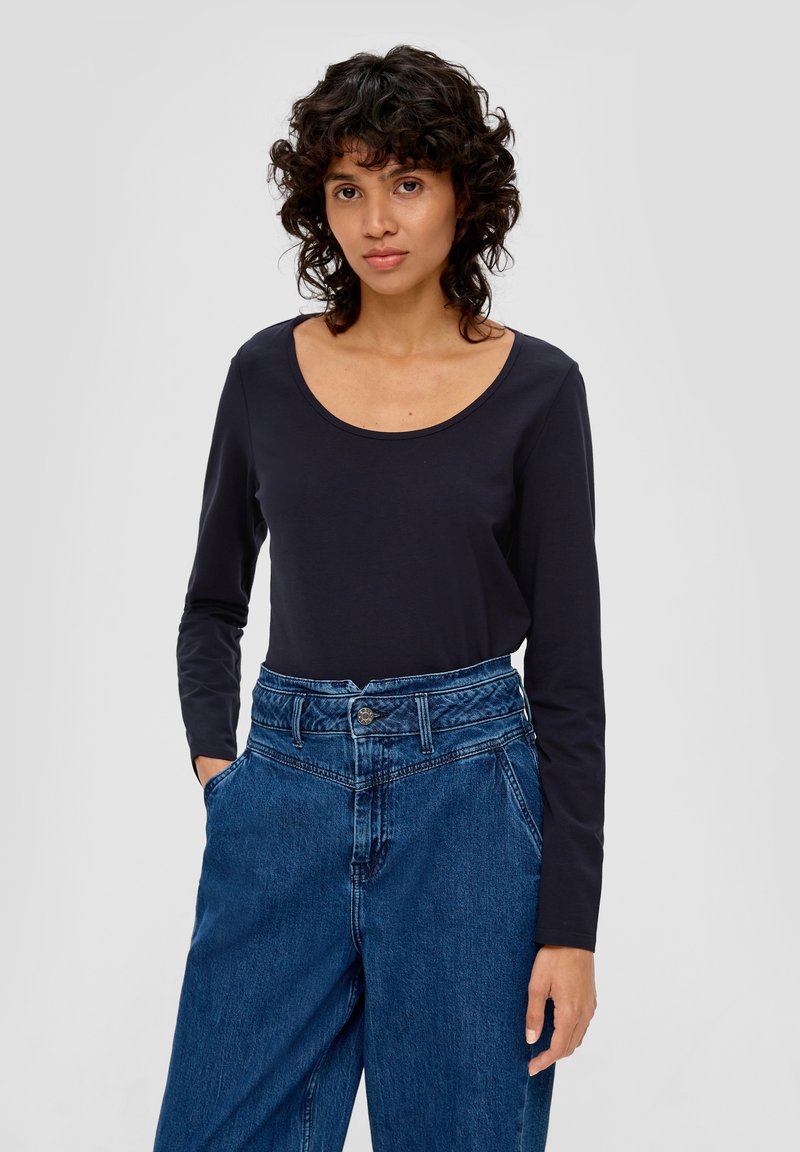 s.Oliver AUS STRETCH - Langarmshirt - navy
