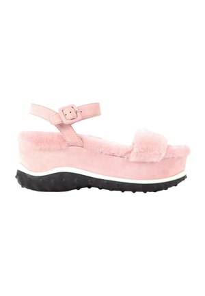 Miu Miu, SHEARLING SANDAL PINK - Sandales à plateforme - pink