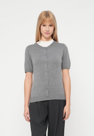 PCNORA O NECK CARDIGAN - Vest - medium grey melange