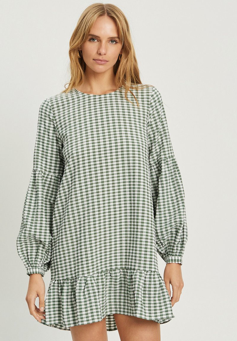 THE FATED MOROCCAN Day dress sage gingham/green Zalando.ie