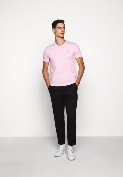 Polo Ralph Lauren CUSTOM SLIM FIT JERSEY V-NECK T-SHIRT - T-shirt básica - carmel pink