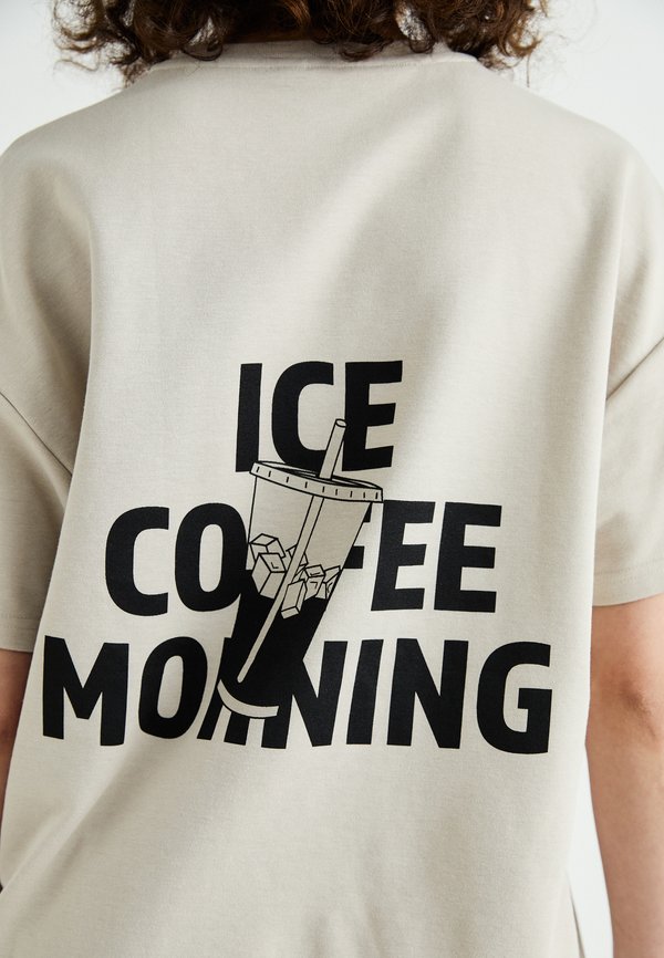 PCJYLLIE ONECK TEE BOX  - Print T-shirt - silver gray4