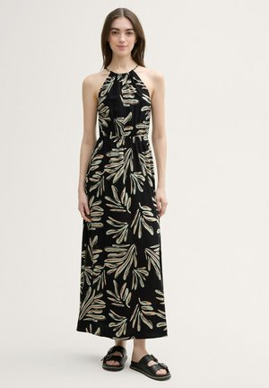 AMERICAN NECKLINE DRESS - Maxi šaty - abstract black beige print