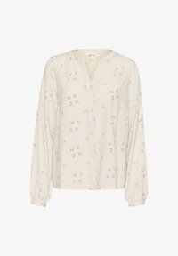 Valitud, cream print ancient scroll