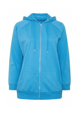 Yours Clothing, PLUS SIZE SWEATSHIRTS & HOODIES - Sudadera con cremallera - bright blue
