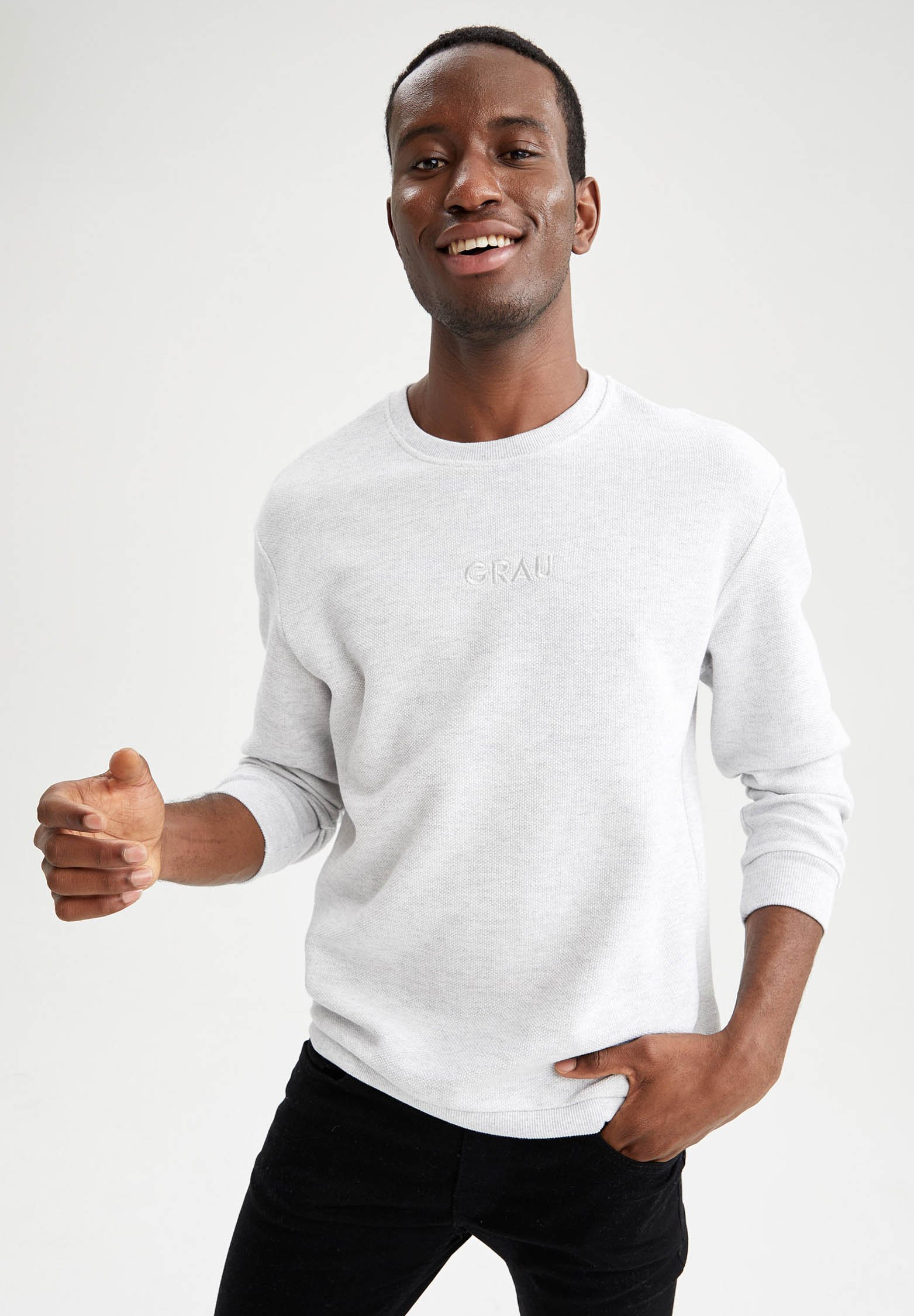 DeFacto RELAX FIT - Sudadera - grey/gris - Zalando.es