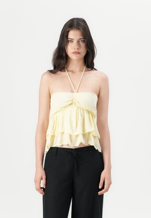 STRAPLESS CONVERTIBLE DOUBLE TIER BABYDOLL - Topper - yellow