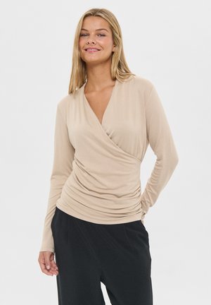 Saint Tropez VIGGASZ WRAP - Langarmshirt - oxford tan