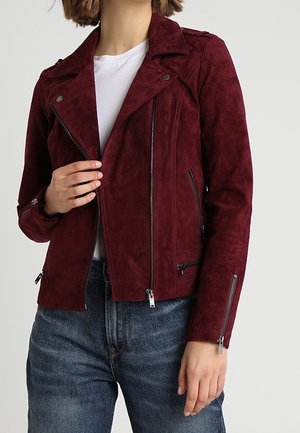 Leren jas - dark red