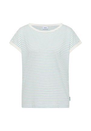 Cecil, T-SHIRT MIT BOAT NECK UND STREIFEN - T-shirt print - crystal mint