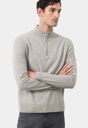 HALF ZIP - Trui - grey marl