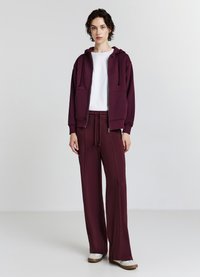 Calliope Felpa con zip - bordeaux