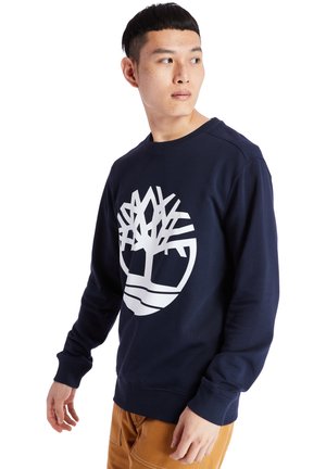 YC CORE TREE LOGO CREW NECK - Sweatshirt - dark sapphire-white