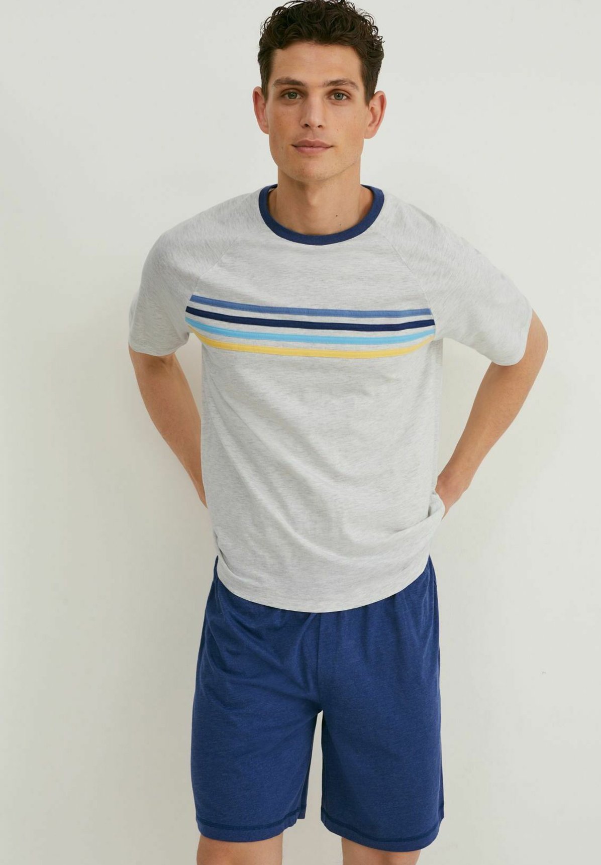C\u0026A SET - Pijama - white melange/blanco - Zalando.es