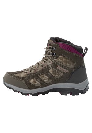Jack Wolfskin VOJO TEXAPORE MID - Zapatillas de senderismo - khaki burgundy