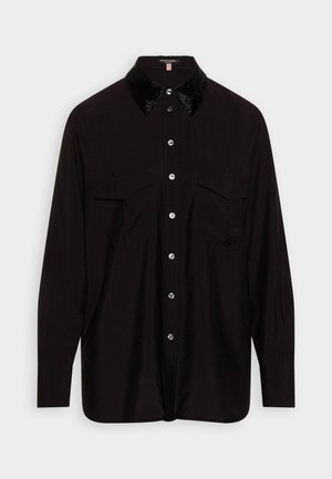 Scotch & Soda RELAXED FIT WITH BEADED COLLAR AND CHEST POCKETS - Skjortebluser - evening black