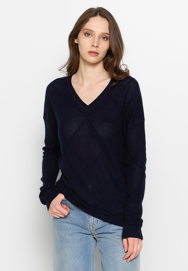 Just Cashmere Trui donkerblauw