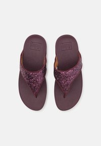 FitFlop LULU GLITTER TOE-THONGS - Tåsandaler - metallic mauve wine