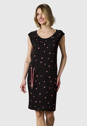 Ragwear PENELOPE HEARTS - Jerseykleid - black