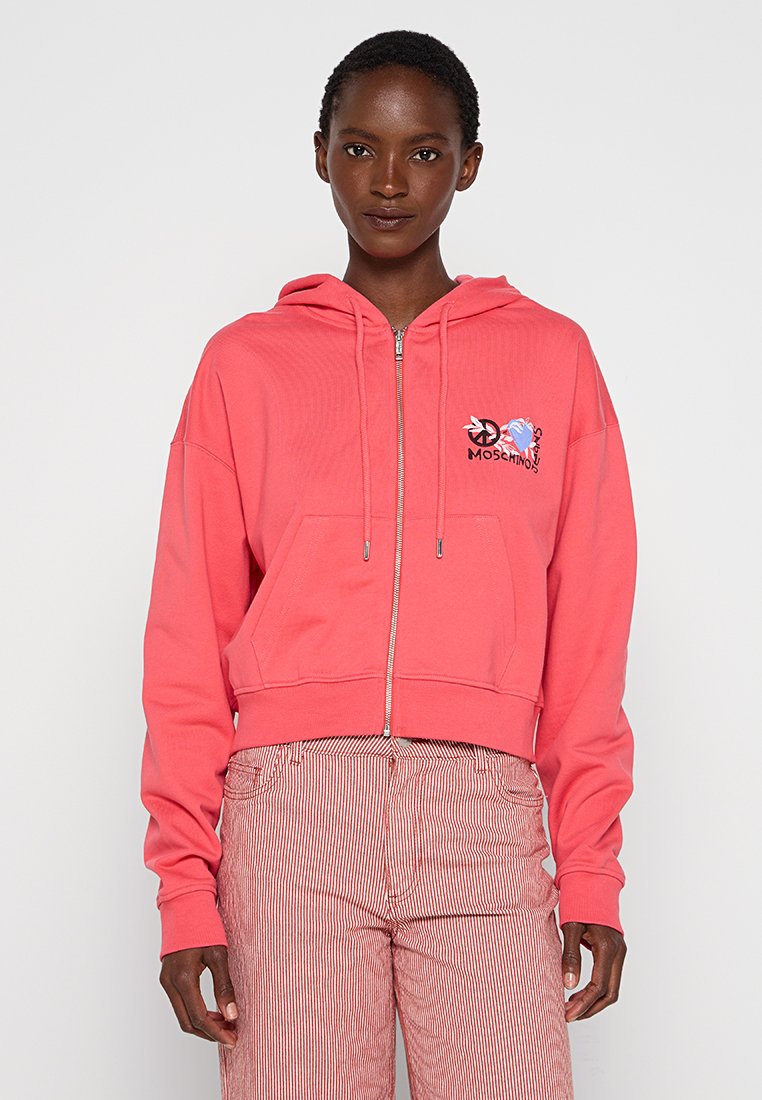 MOSCHINO JEANS Sweater met rits koraalrood MOSCHINO JEANS Sweater met rits koraalrood