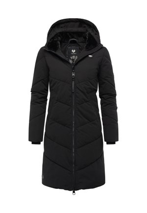 Must turske mantel kapuutsiga, esiosal tõmblukk, kalasilmõmblused ja kapuutsi sisemuses kunstkarusnahk.