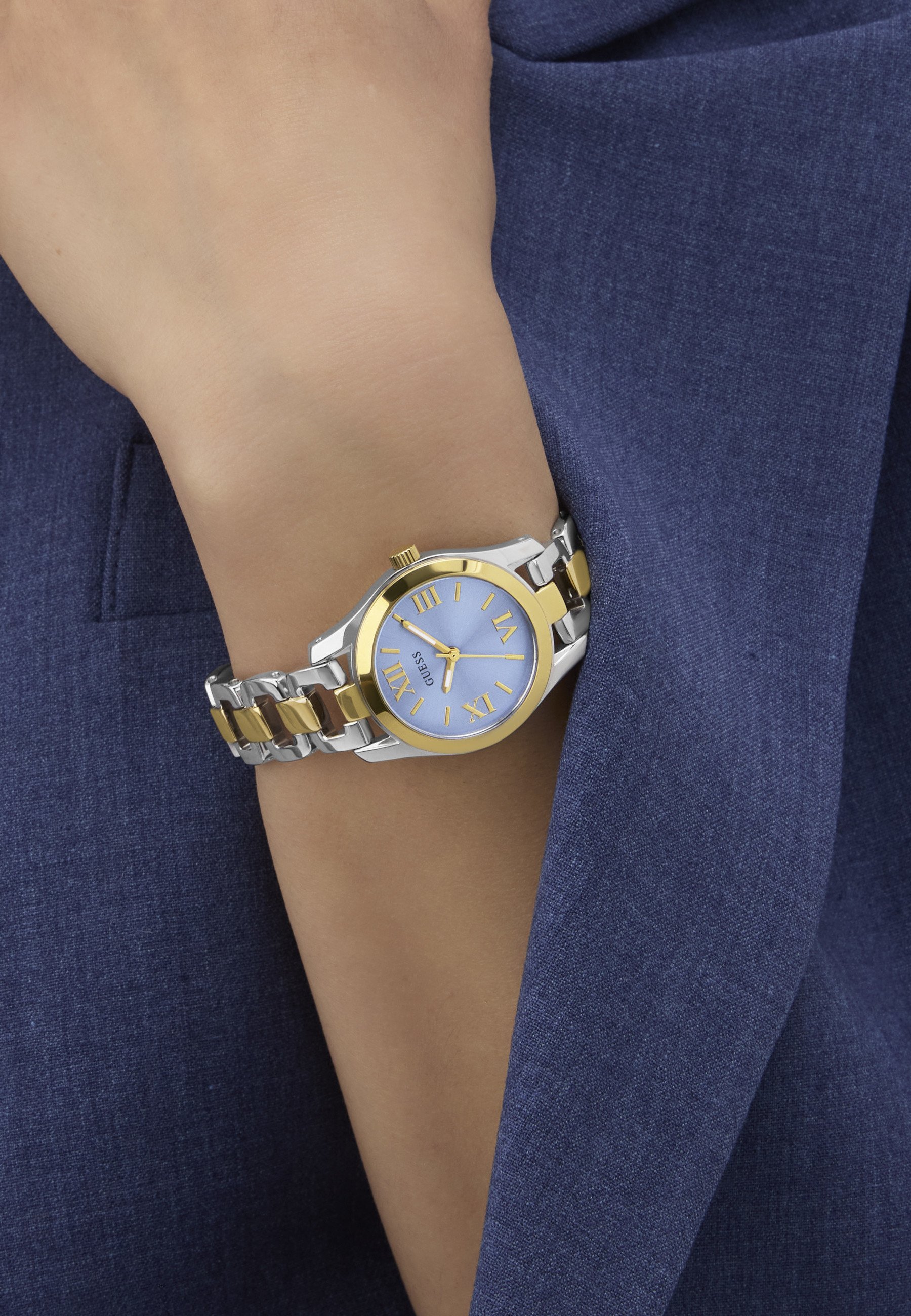 Orologio Donna Guess Watches Ladies Sprinkle Acciaio Inox color Oro con scatolo