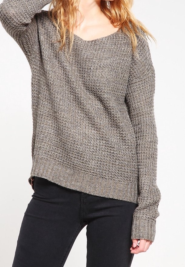 VILA Maglione - mottled grey