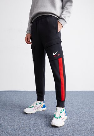 Nike Sportswear AIR  - Jogginghose - black/university red