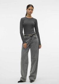 Vero Moda VMCHLOE SHORT - Maglietta a manica lunga - asphalt