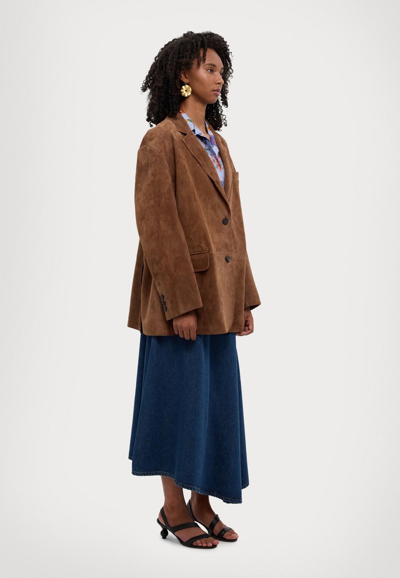 WEEKEND MaxMara OGGI - Giacca di pelle - terra
